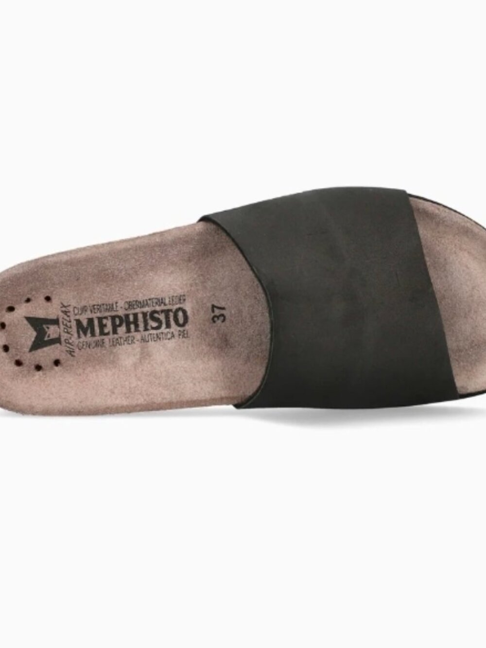 Mephisto Hanik Black Sandalbuck Comfort Slides Women's Size 36 or US 6 NEW